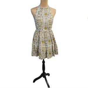 Anthropologie Abel the Label mini floral halter open back medium dress